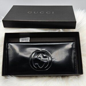 GG Interlocking G Vernis BiFold Long Wallet